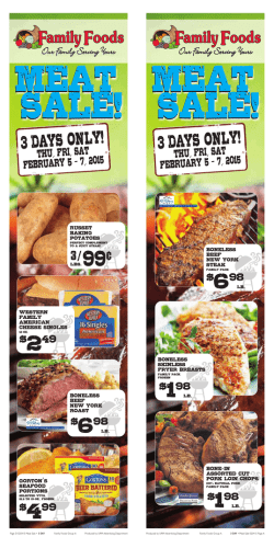3-DAY SALE! - Family Foods