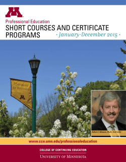 Download Course Catalog - College of Continuing Education