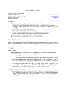 CV - Alex Hanna