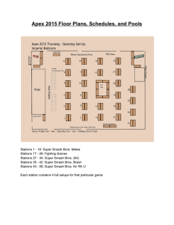 Apex 2015 Floor Plans, Schedules, and Pools