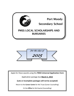 PMSS Scholarship List 2014-2015