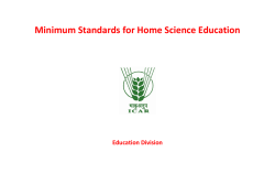 Home Science - Indian Council of Agricultural Research