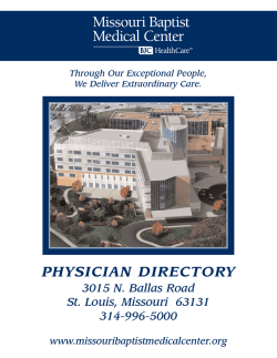 PHYSICIAN DIRECTORY - Missouri Baptist Medical Center