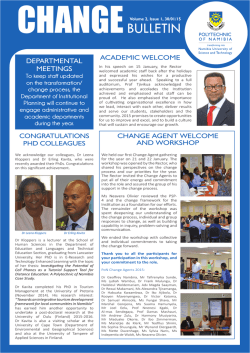 Bulletin Issue 12 - Polytechnic of Namibia