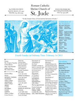 Bulletin - St Jude Home Page