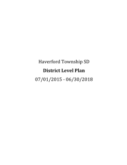 Comprehensive Plan - Haverford Township School District