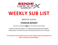 PLEASE BE ADVISED - The EDGE Fitness Clubs