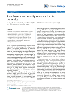 Avianbase: a community resource for bird genomics