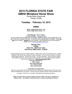 AMHA Show Entry Form and Info - Bob Thomas Equestrian Center