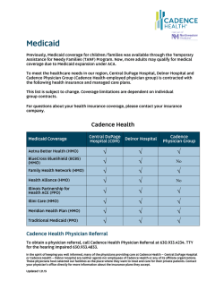 Medicaid - Cadence Health