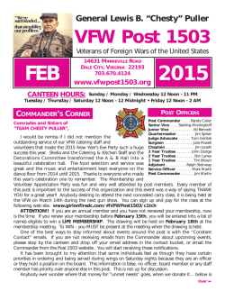 2/15-VFW Newsletter (Page 1)