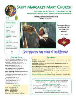 Weekly Bulletin - Saint Margaret Mary Church