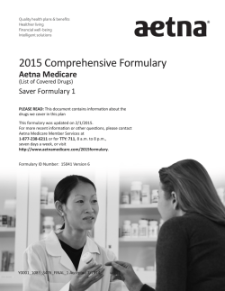 2015 Comprehensive Formulary