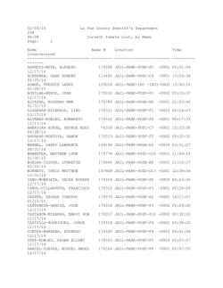 Inmate List - Office of the La Paz County Sheriff