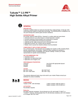 Tufcote™ 3.3 PR™ High Solids Alkyd Primer