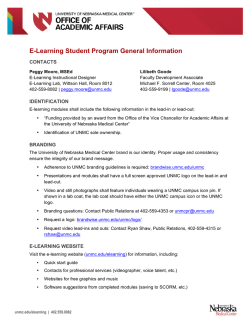 E-Learning Student Program General Information