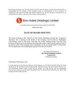 Date of Board Meeting