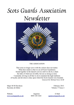 Scots Guards Association Newsletter