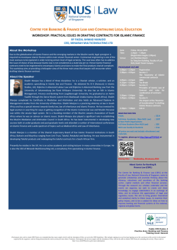 workshop: practical issues in drafting contracts for