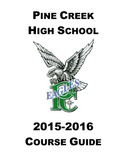 pine creek high school course guide