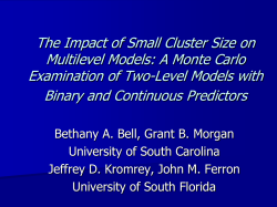 The Impact of Small Cluster Size on Multilevel Models: A Monte