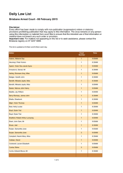 Brisbane Arrest Court