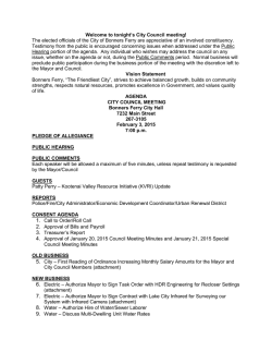 Agenda for Feb 3 City Council