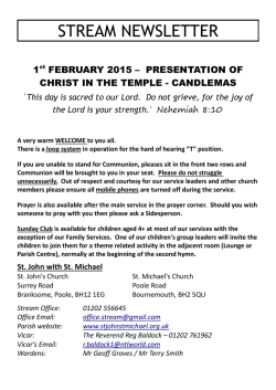Weekly Newsletter - St John with St Michael Church