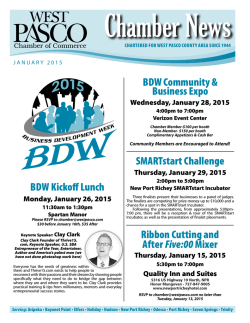 January 2015 - West Pasco Chamber of Commerce