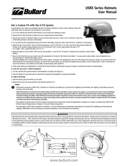 USRX Series Helmets User Manual www.bullard.com