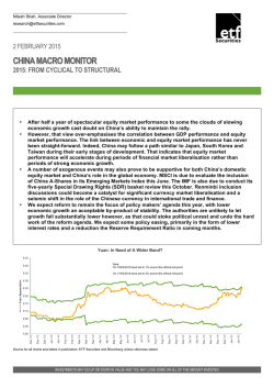 china macro monitor 2015: from cyclical to structural