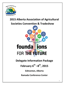 2015 Delegate Registration Form - Association of Alberta Agriculture