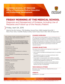 friday morning at the medical school - University of Calgary