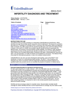 Infertility Diagnosis and Treatment