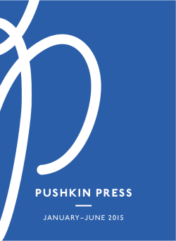 Jan-Jun 2015 - Pushkin Press