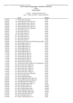 2015 wa state championships final timetable