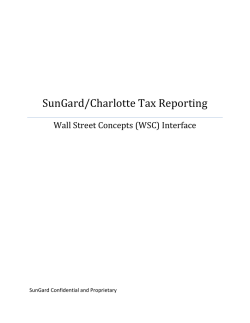 SunGard/Charlotte Tax Reporting