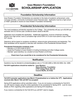 Scholarship Application PDF - Iowa Western Community College