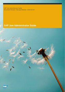 SAP Jam Administrator Guide