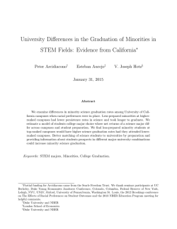 University Differences in the Graduation of