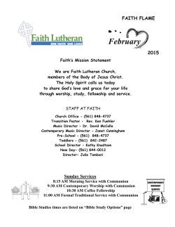 Faith Flame Newsletter - Faith Lutheran Church