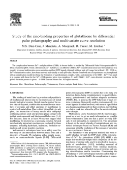 Study of the zinc-binding properties of glutathione