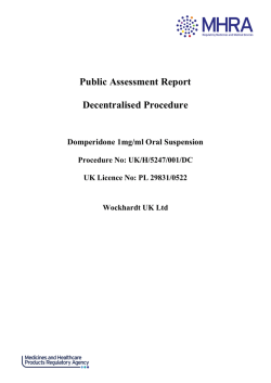 Public Assessment Report Decentralised Procedure