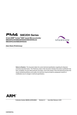 S6E2DH Series 32-bit ARM® Cortex®-M4F based