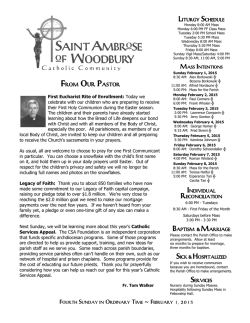 February 1, 2015 - Saint Ambrose of Woodbury