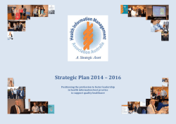 Strategic Plan 2014 &ndash; 2016