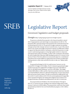Legislative Report - Southern Regional Education Board