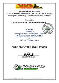 Supp Regs - Victorian Karting Association