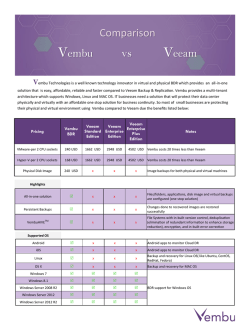 Comparison Vembu vs Veeam