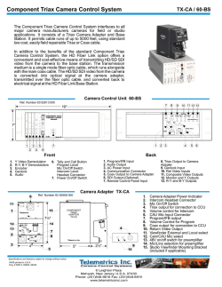 Component Triax Camera Control System